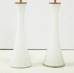 Berndt Nordstedt A pair of Swedish Milk Glass Table Lamps Bergboms Circa 1960s - 1458303