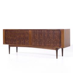Bernhard Pedersen Son Bernhard Pedersen Mid Century Danish Rosewood Tambour Door Credenza - 4207509