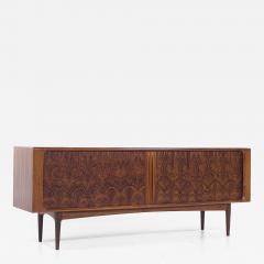 Bernhard Pedersen Son Bernhard Pedersen Mid Century Danish Rosewood Tambour Door Credenza - 4208544