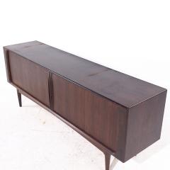 Bernhard Pedersen Son Bernhard Pedersen Mid Century Danish Rosewood Tambour Door Credenza and Hutch - 4152398