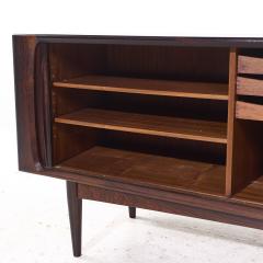 Bernhard Pedersen Son Bernhard Pedersen Mid Century Danish Rosewood Tambour Door Credenza and Hutch - 4152400