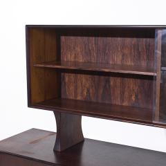 Bernhard Pedersen Son Bernhard Pedersen Mid Century Danish Rosewood Tambour Door Credenza and Hutch - 4152404