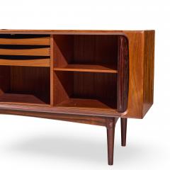 Bernhard Pedersen Son Bernhard Pedersen Mid Century Danish Rosewood Tambour Door Credenza with Hutch - 4524714