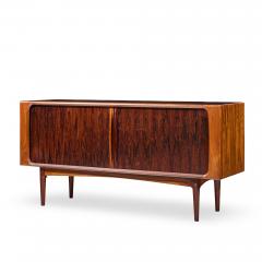 Bernhard Pedersen Son Bernhard Pedersen Mid Century Danish Rosewood Tambour Door Credenza with Hutch - 4524715