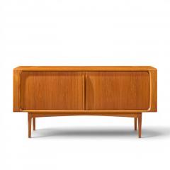 Bernhard Pedersen Son Bernhard Pedersen Mid Century Danish Teak Tambour Credenza and Hutch - 4621998