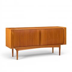 Bernhard Pedersen Son Bernhard Pedersen Mid Century Danish Teak Tambour Credenza and Hutch - 4622000