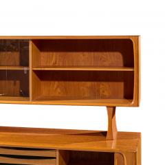 Bernhard Pedersen Son Bernhard Pedersen Mid Century Danish Teak Tambour Credenza and Hutch - 4622003
