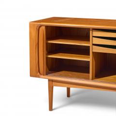 Bernhard Pedersen Son Bernhard Pedersen Mid Century Danish Teak Tambour Credenza and Hutch - 4622004