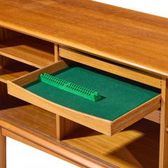 Bernhard Pedersen Son Bernhard Pedersen Mid Century Danish Teak Tambour Credenza and Hutch - 4622005