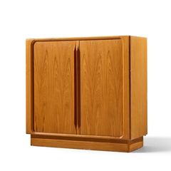 Bernhard Pedersen Son Bernhard Pedersen Mid Century Danish Teak Tambour Door Armoire Dresser - 4747591
