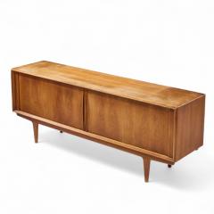 Bernhard Pedersen Son Bernhard Pedersen Mid Century Danish Teak Tambour Door Credenza - 4385301