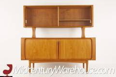 Bernhard Pedersen Son Bernhard Pedersen Mid Century Teak Tambour Door Credenza with Hutch - 2579752