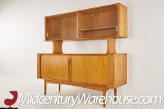 Bernhard Pedersen Son Bernhard Pedersen Mid Century Teak Tambour Door Credenza with Hutch - 2579754