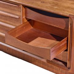 Bernhard Pedersen Son Bernhard Pedersen Son Mid Century Danish Teak Tambour Door Sideboard Credenza - 4484829