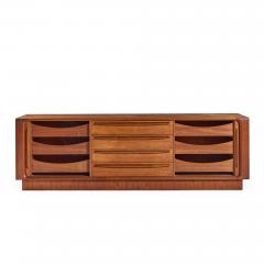 Bernhard Pedersen Son Bernhard Pedersen Son Mid Century Danish Teak Tambour Door Sideboard Credenza - 4484830