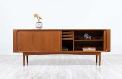 Bernhard Pedersen Son Danish Modern Tambour Door Teak Credenza by Bernhard Pedersen - 2231280