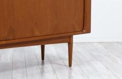 Bernhard Pedersen Son Danish Modern Tambour Door Teak Credenza by Bernhard Pedersen - 2231285