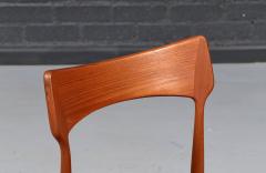 Bernhard Pedersen Son Danish Modern Teak Leather Dining Chairs by Bernhard Pedersen - 4685378