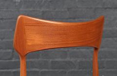 Bernhard Pedersen Son Danish Modern Teak Leather Dining Chairs by Bernhard Pedersen - 4685379