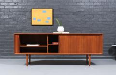 Bernhard Pedersen Son Danish Modern Teak Tambour Door Credenza by Bernhard Pedersen - 4559764