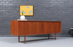 Bernhard Pedersen Son Danish Modern Teak Tambour Door Credenza by Bernhard Pedersen - 4559765