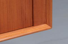 Bernhard Pedersen Son Danish Modern Teak Tambour Door Credenza by Bernhard Pedersen - 4559770
