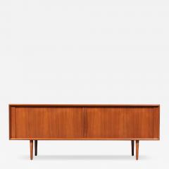 Bernhard Pedersen Son Danish Modern Teak Tambour Door Credenza by Bernhard Pedersen - 4559791