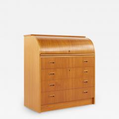 Bernhard Pedersen Style Mid Century Danish Teak Rolltop Desk - 2584354