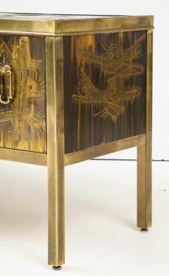 Bernhard Rohne Bernhard Rhone Acid Etched Aged Brass Credenza - 1266784