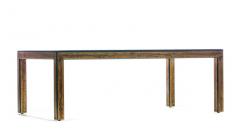 Bernhard Rohne Bernhard Rohne Acid Etched Brass and Glass Dining Table for Mastercraft - 2014417