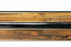 Bernhard Rohne Bernhard Rohne Acid Etched Brass and Glass Dining Table for Mastercraft - 2014419