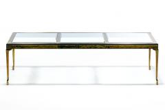 Bernhard Rohne Bernhard Rohne Acid Etched Expandable Dining Table with Cabriolet Brass Legs - 4522870