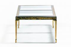 Bernhard Rohne Bernhard Rohne Acid Etched Expandable Dining Table with Cabriolet Brass Legs - 4522881