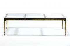 Bernhard Rohne Bernhard Rohne Acid Etched Expandable Dining Table with Cabriolet Brass Legs - 4522887