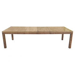 Bernhard Rohne Bernhard Rohne Mastercraft Burl Brass Inlaid Rosewood Extension Dining Table - 2699587