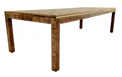 Bernhard Rohne Bernhard Rohne Mastercraft Burl Brass Inlaid Rosewood Extension Dining Table - 2699659