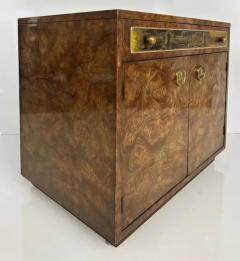 Bernhard Rohne Bernhard Rohne Mastercraft Burl Etched Brass Night Stands c1970 - 3525715
