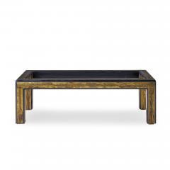 Bernhard Rohne Bernhard Rohne Mid Century Acid Etched Brass and Glass Coffee Table - 4489189