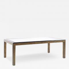 Bernhard Rohne Bernhard Rohne for Mastercraft Lacquered Brass Panel Expanding Dining Table - 3688928