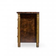 Bernhard Rohne Bernhard Rohne for Mastercraft Mid Century Burlwood and Brass Lowboy Dresser - 4573146
