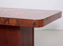Bernhard Rohne Rare Huge Copper and Mahogany Coffee Table by Bernhard Rohne - 551473