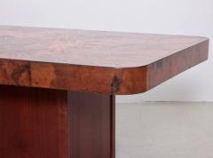 Bernhard Rohne Rare Huge Copper and Mahogany Coffee Table by Bernhard Rohne - 1047790