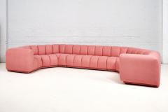 Bernhardt 3 Piece Sectional Channel Tufted Pink Boucle 1970 - 2649740