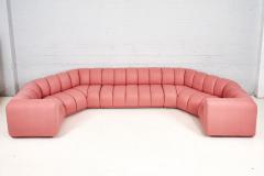 Bernhardt 3 Piece Sectional Channel Tufted Pink Boucle 1970 - 2649742