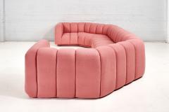 Bernhardt 3 Piece Sectional Channel Tufted Pink Boucle 1970 - 2649746
