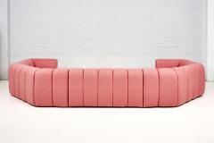 Bernhardt 3 Piece Sectional Channel Tufted Pink Boucle 1970 - 2649747