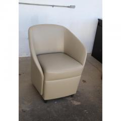 Bernhardt Design Mira Leather Lounge Chair with Caster By Cory Grosser - 3428693
