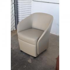 Bernhardt Design Mira Leather Lounge Chair with Caster By Cory Grosser - 3428694