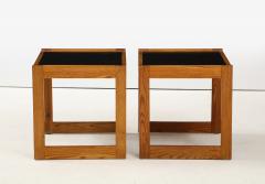 Bernt Petersen Pair Danish Pine Laminate Side Tables Ca 1960s - 2319048