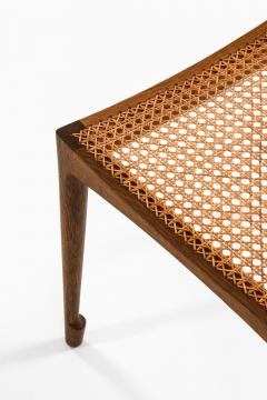 Bernt Petersen Rare Stool with Solid Oak Frame by Bernt Petersen 1950s - 4443667